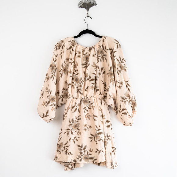 NWT Free People Portia Floral Ivory Mini Tea Combo $148 - Size SM (Women's 4-6) - Picture 9 of 14